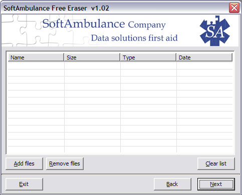 SoftAmbulance Free Eraser screenshot SoftAmbulance Free Eraser screenshot